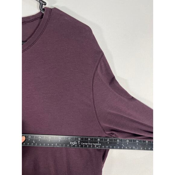 Lululemon Men’s Seamless Wool-Blend Long Sleeve Shirt Deep Phantom, Size: XL - Picture 4 of 5